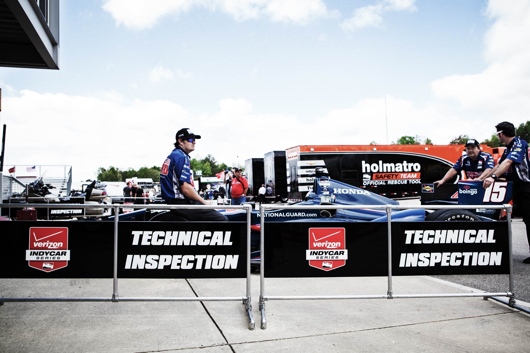 #15 car going into Technical Inspection